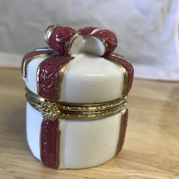 Trinket Box Keepsake Gift Ceramic Hinged - Picture 7 of 10